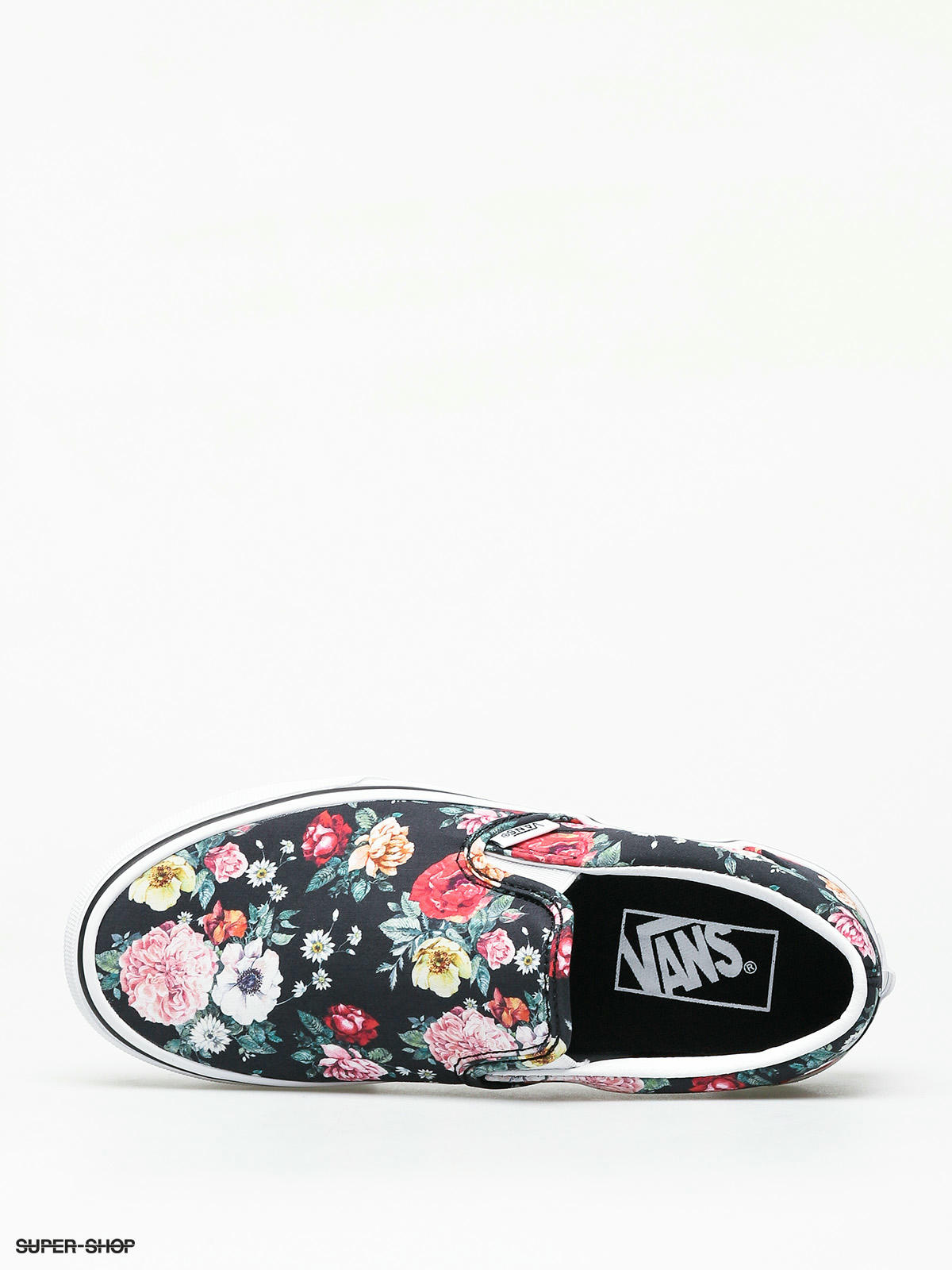 garden floral vans slip ons