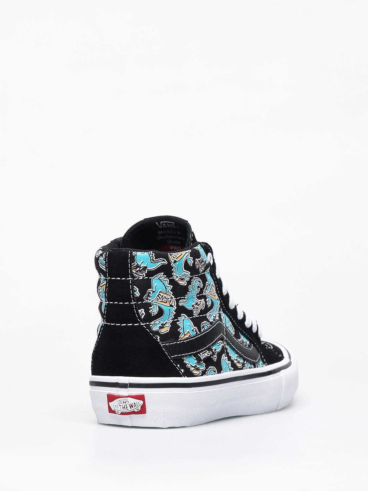 VANOSAUR VANS SK8-HI BLACK DINOSAUR PRINT HIGH TOP SNEAKERS MEN’S SIZE 13 Premium Sk8-Hi Shoes in Black| Vans CZ main image 2