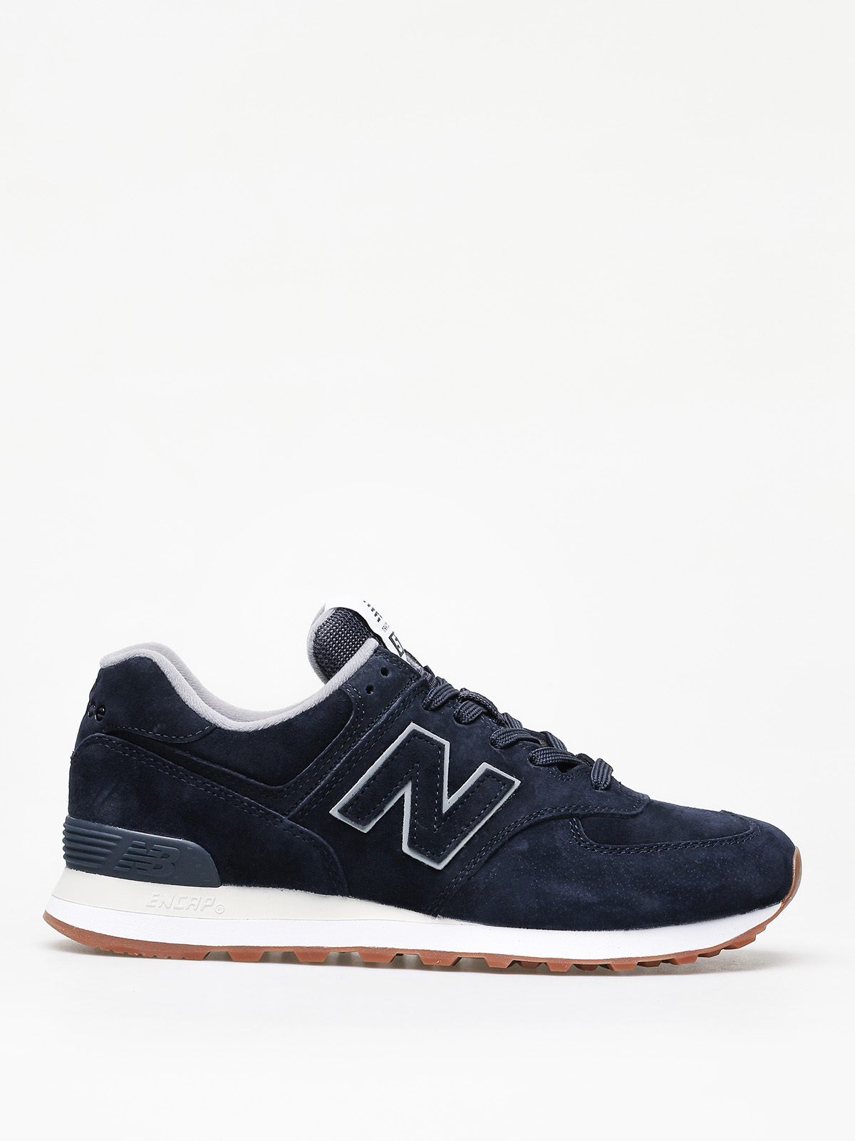 new balance 574 navy suede