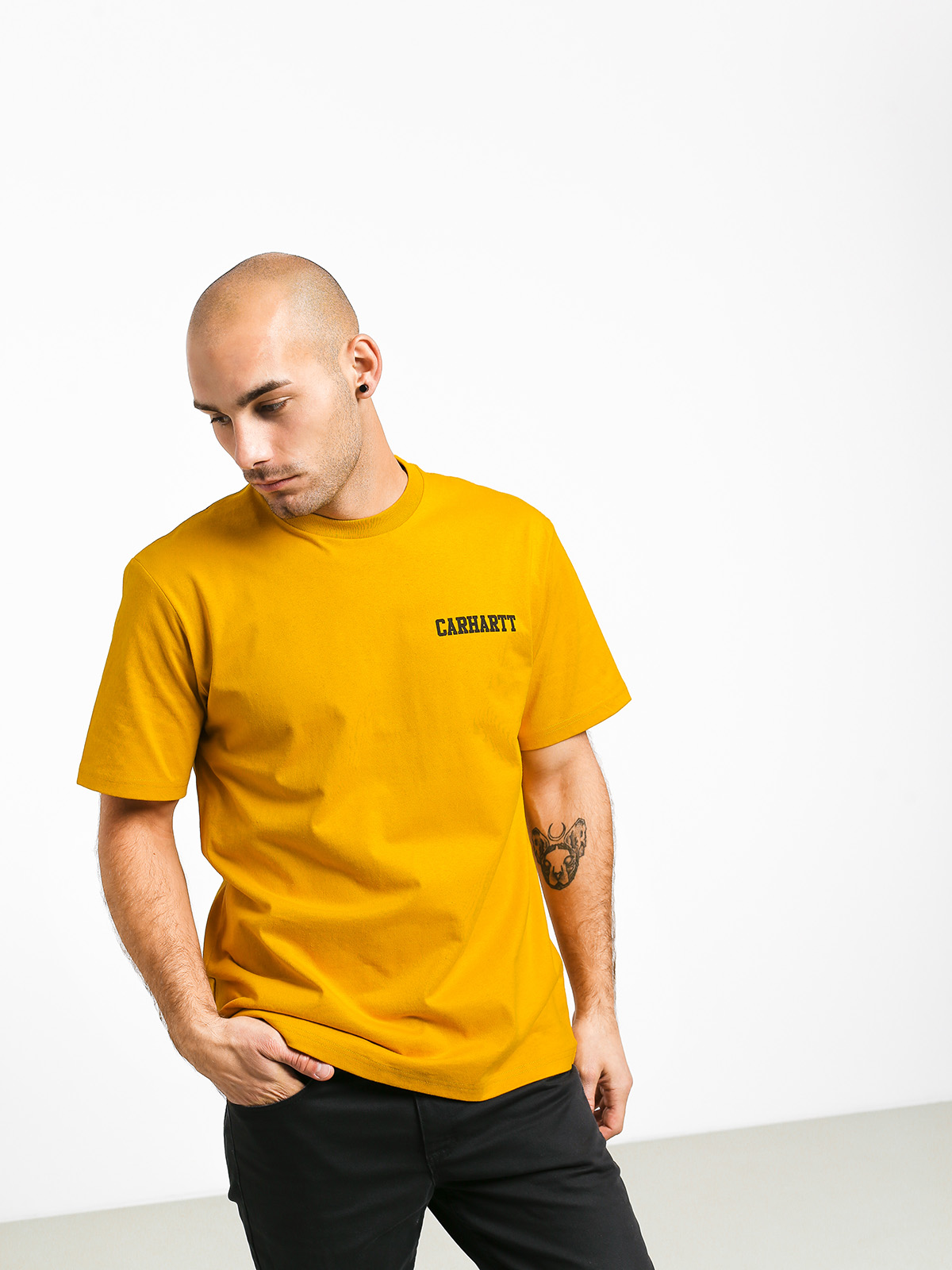 Carhartt WIP College Script T-shirt (colza/black)