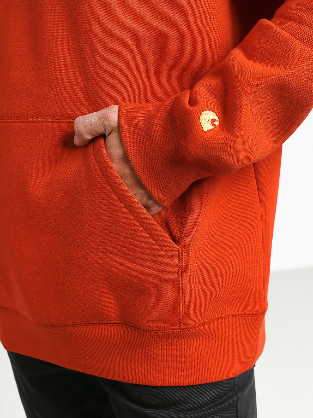 Carhartt WIP Chase HD Hoodie (brick orange/gold)