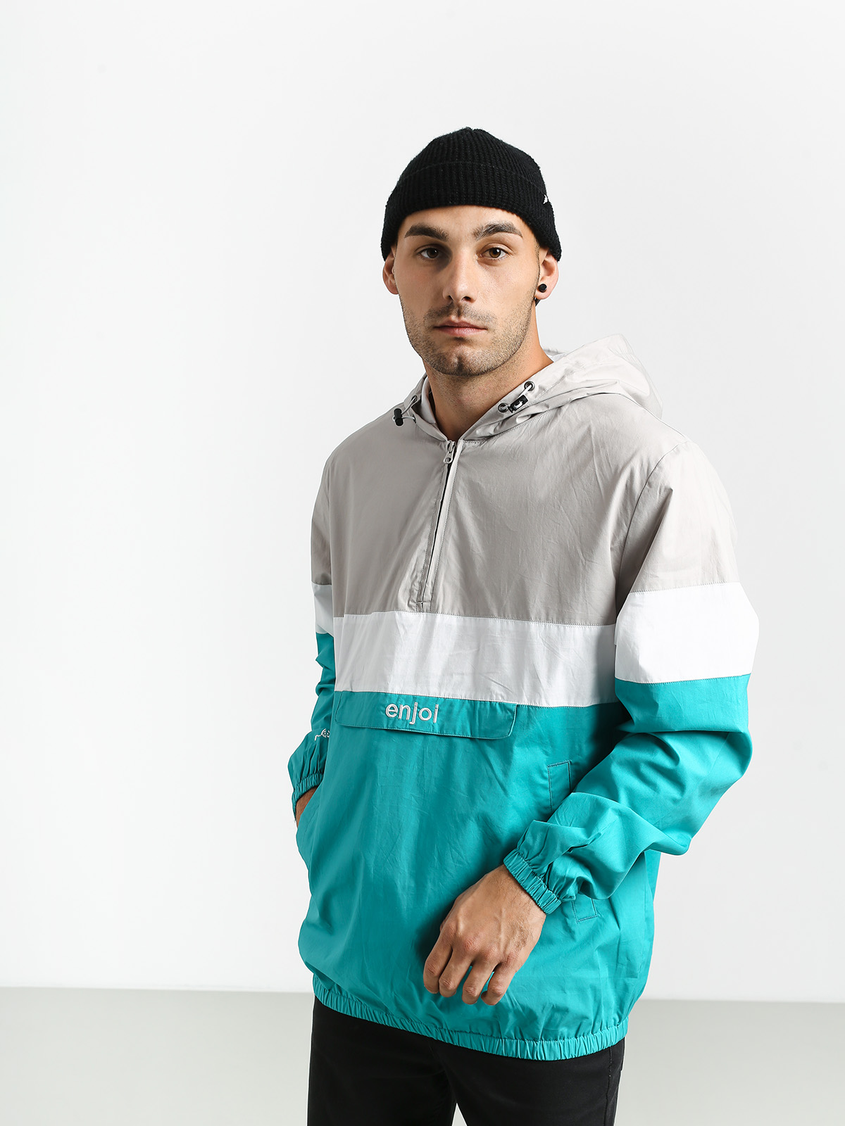 Enjoi Handout Jacket (grey/white/teal)