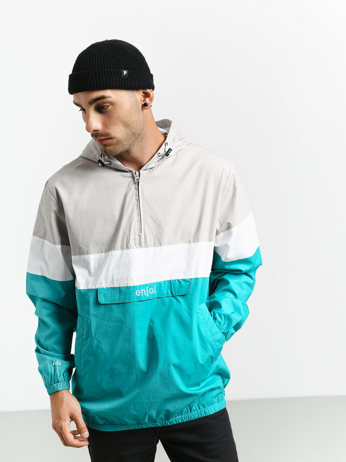 Enjoi Handout Jacket (grey/white/teal)