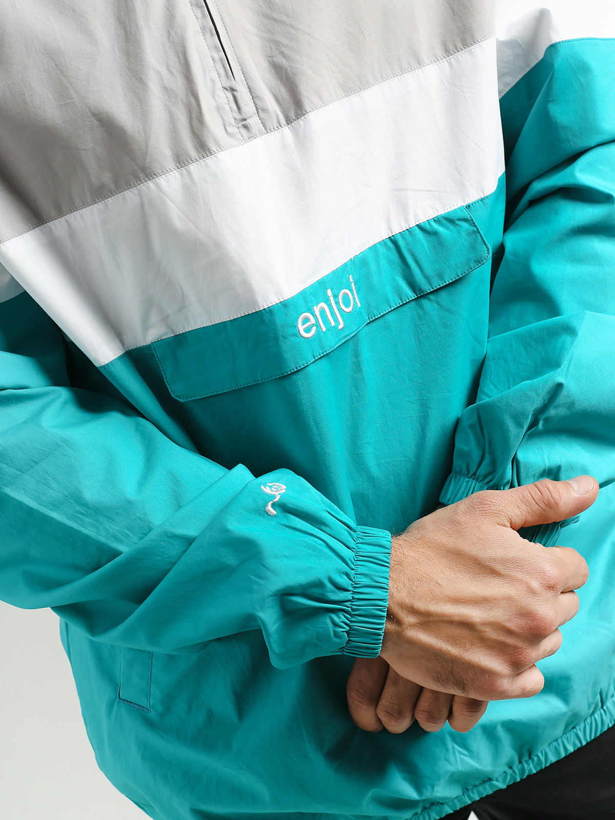 Enjoi Handout Jacket (grey/white/teal)