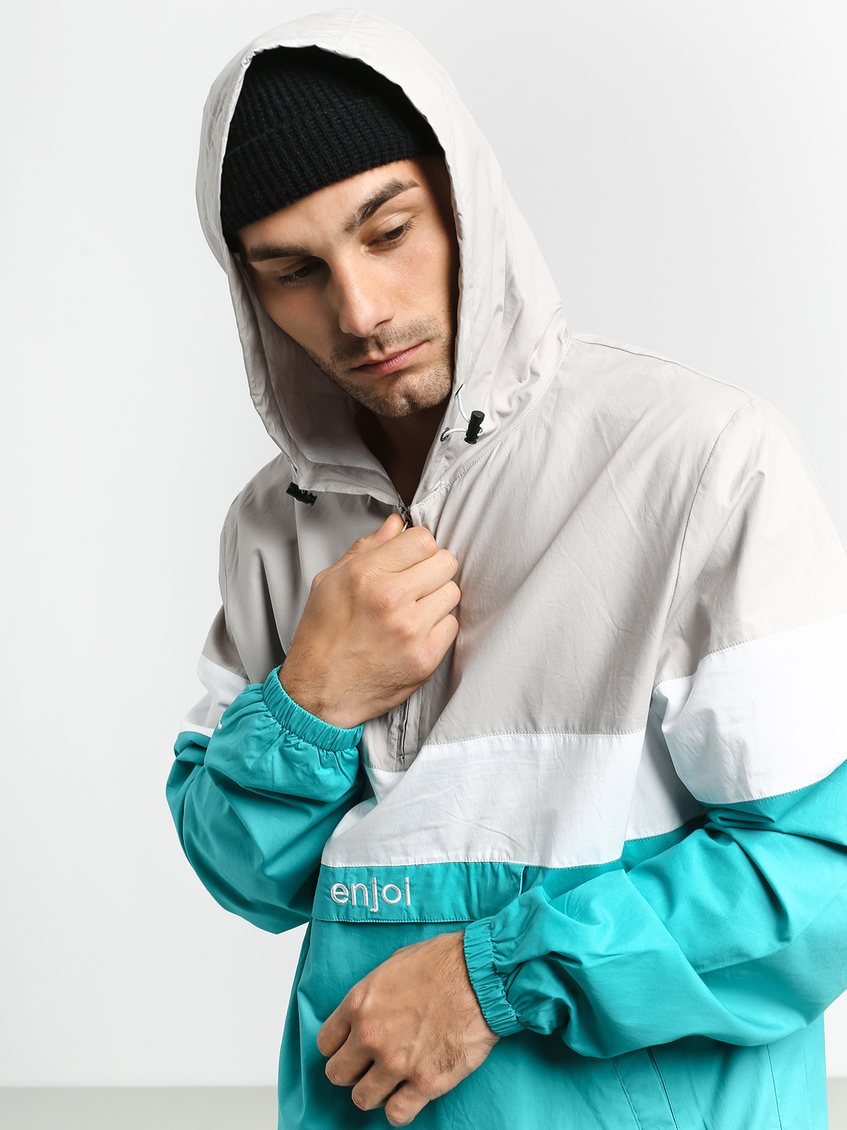 Enjoi Handout Jacket (grey/white/teal)