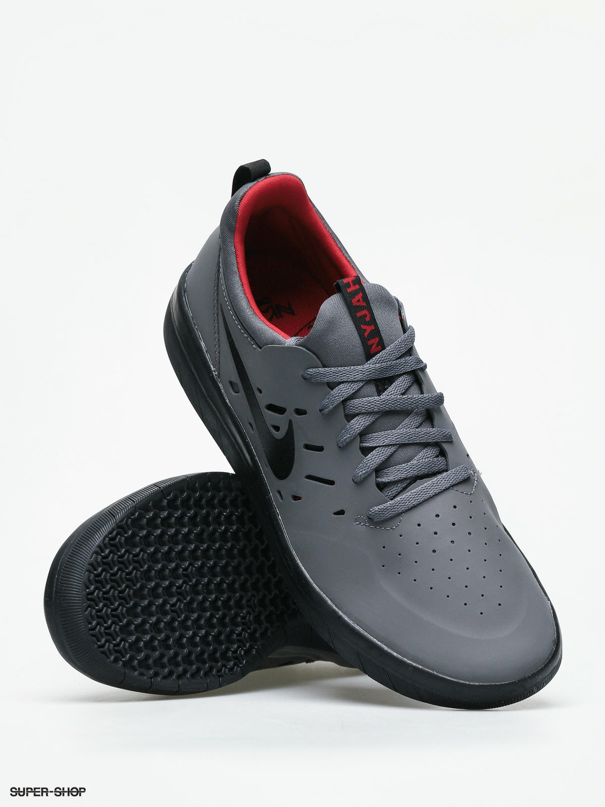 nike sb nyjah free dark grey gym red black