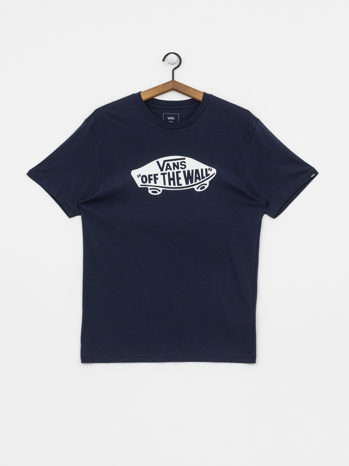 white and blue vans t shirt
