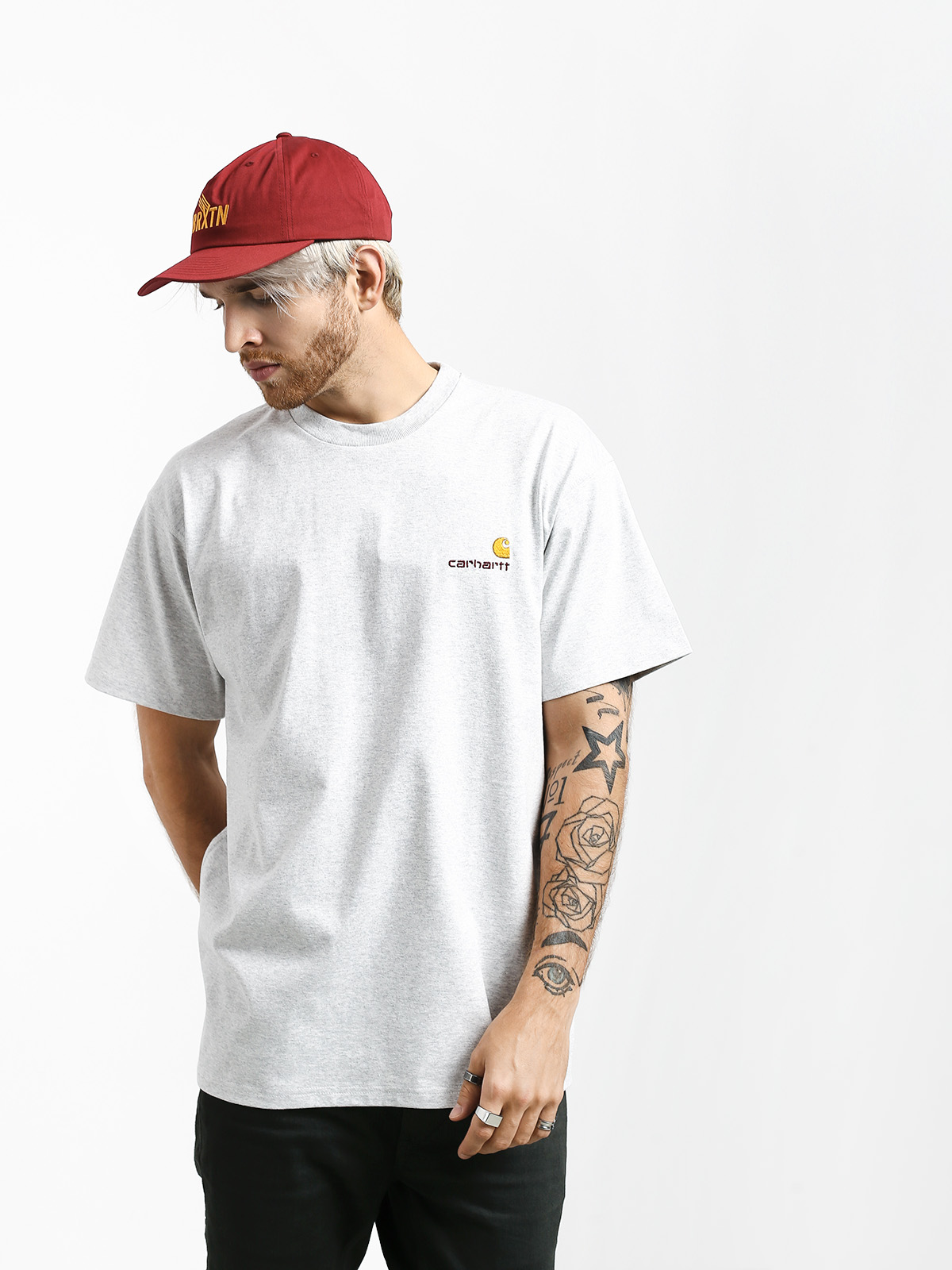Carhartt WIP American Script T-shirt (ash heather)