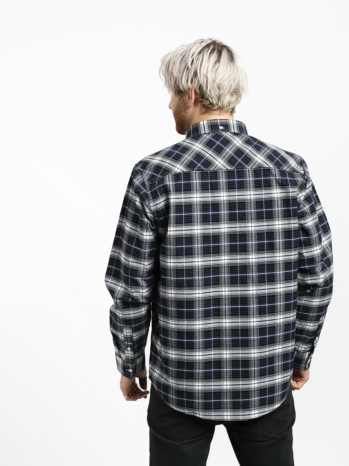 Carhartt WIP Longsleeve Linville Shirt (linville check blue/wax)