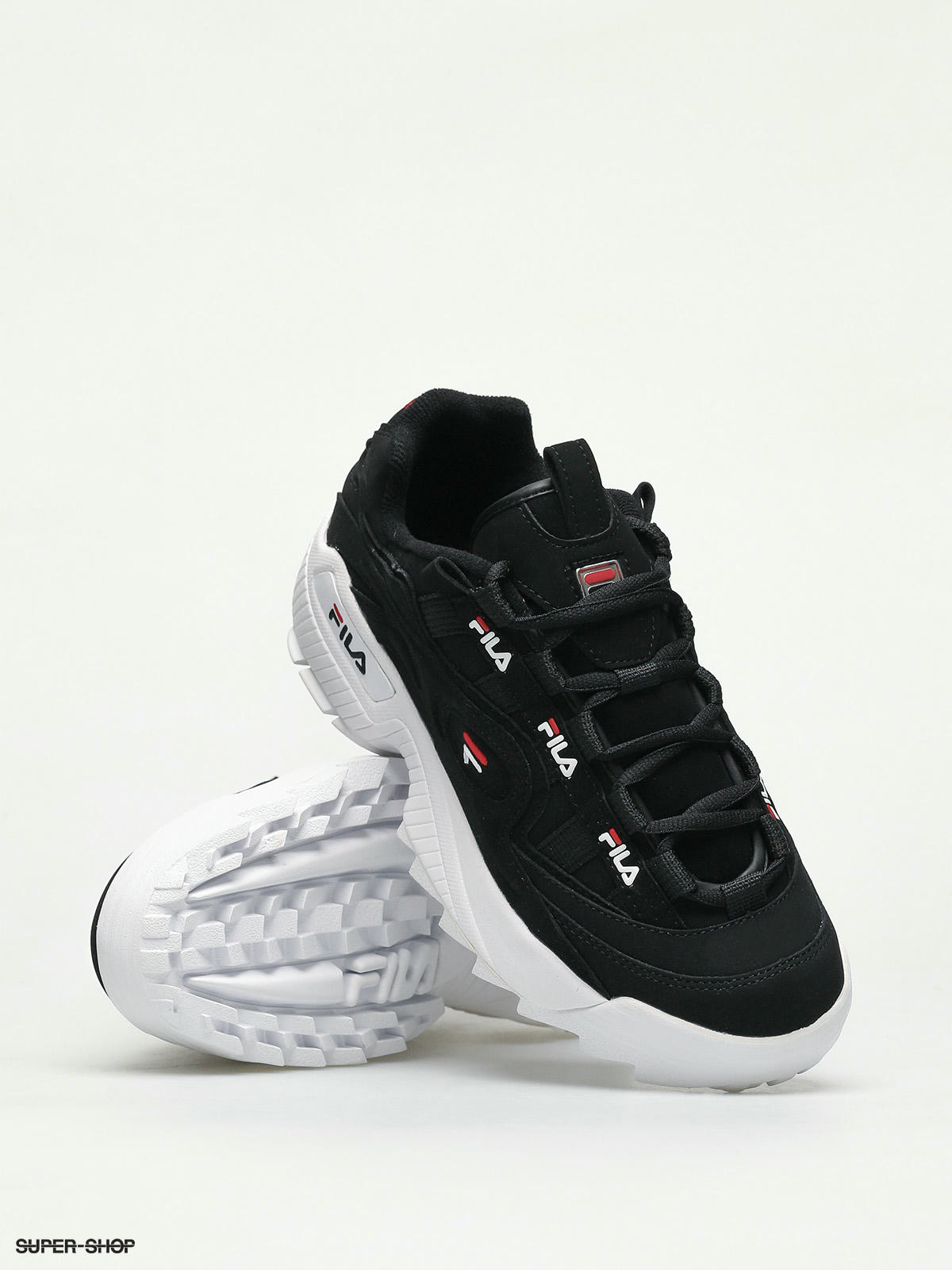 Fila D Formation Shoes black black white fila red