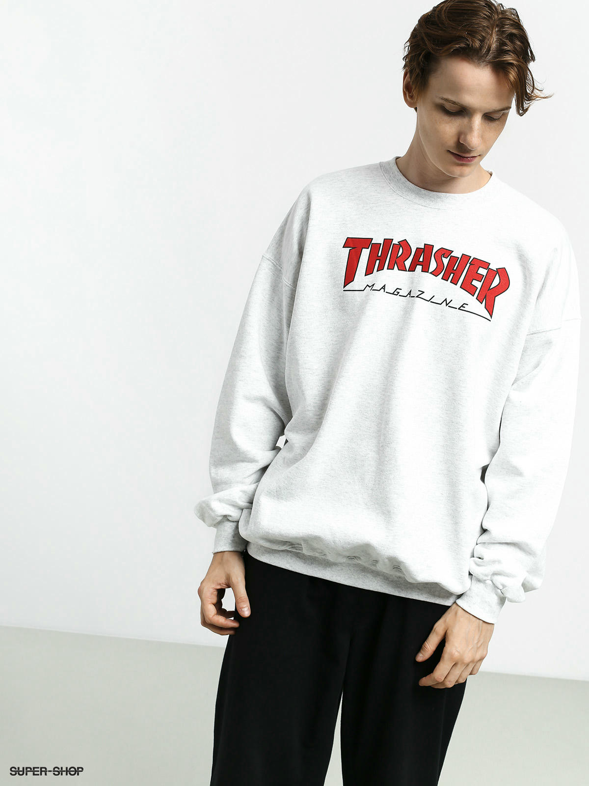 Thrasher Outlined Sweatshirt ash grey