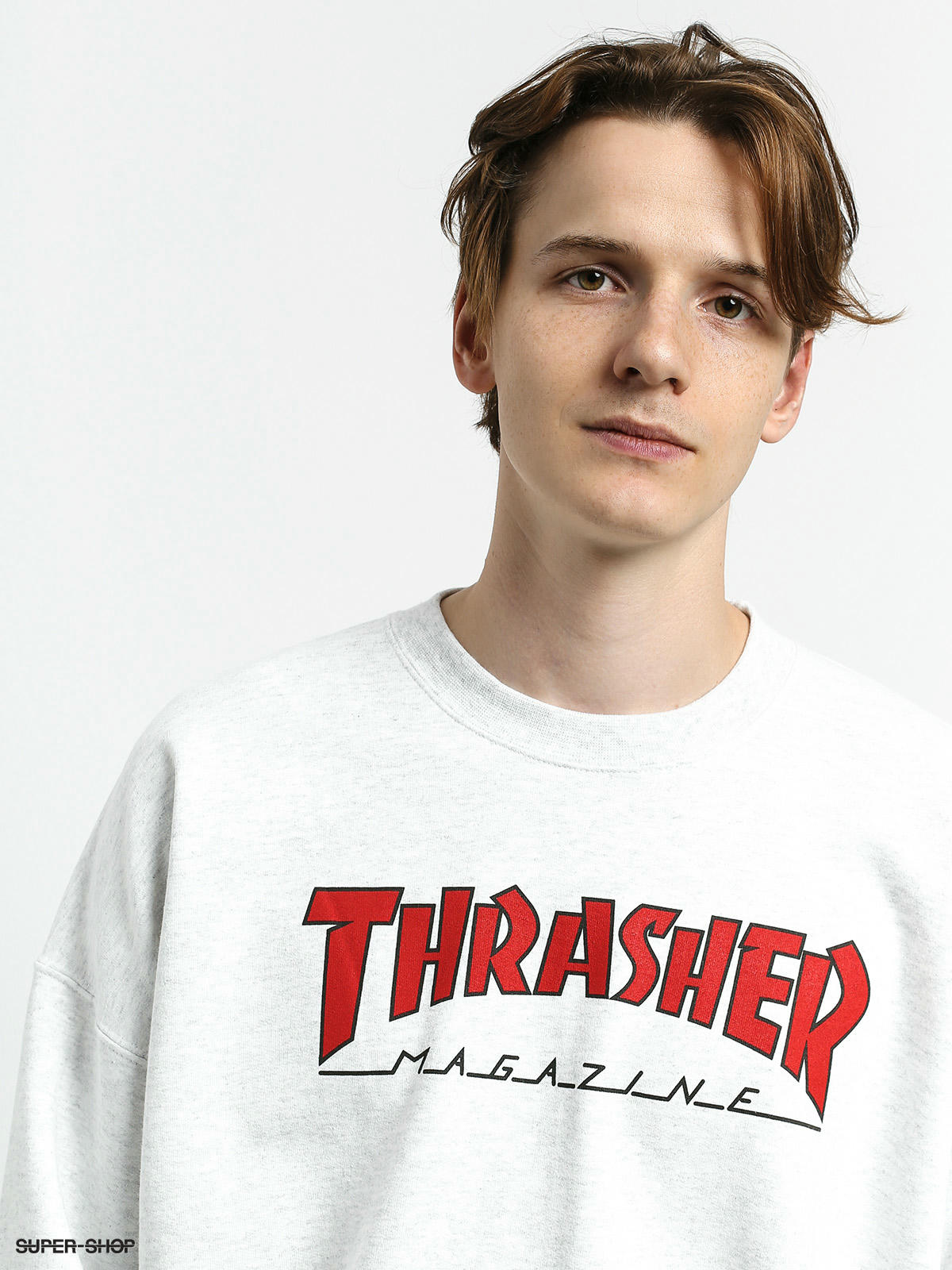 Thrasher Outlined Sweatshirt ash grey