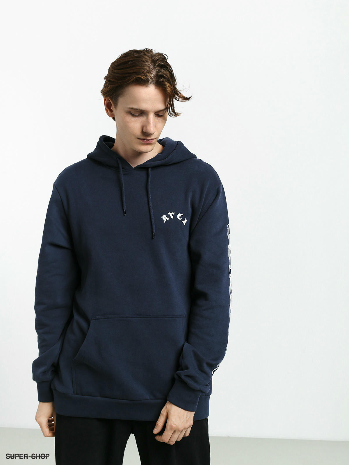 rvca blue hoodie