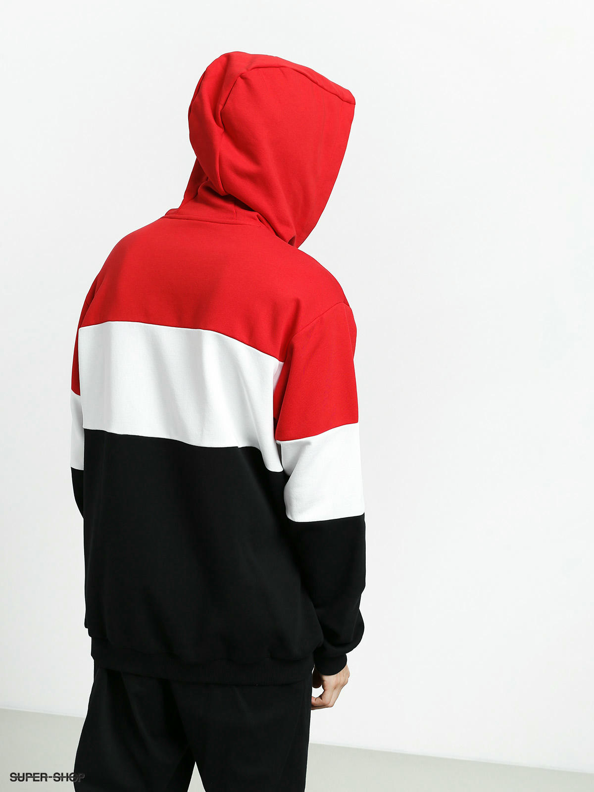 Fila hoodie best sale red white black