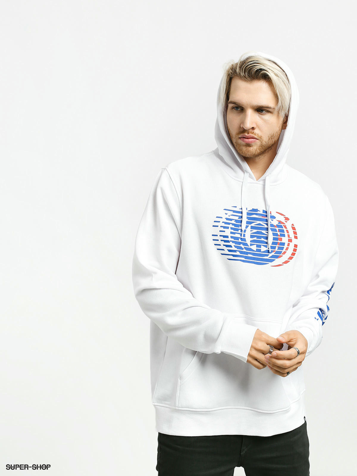 element white hoodie