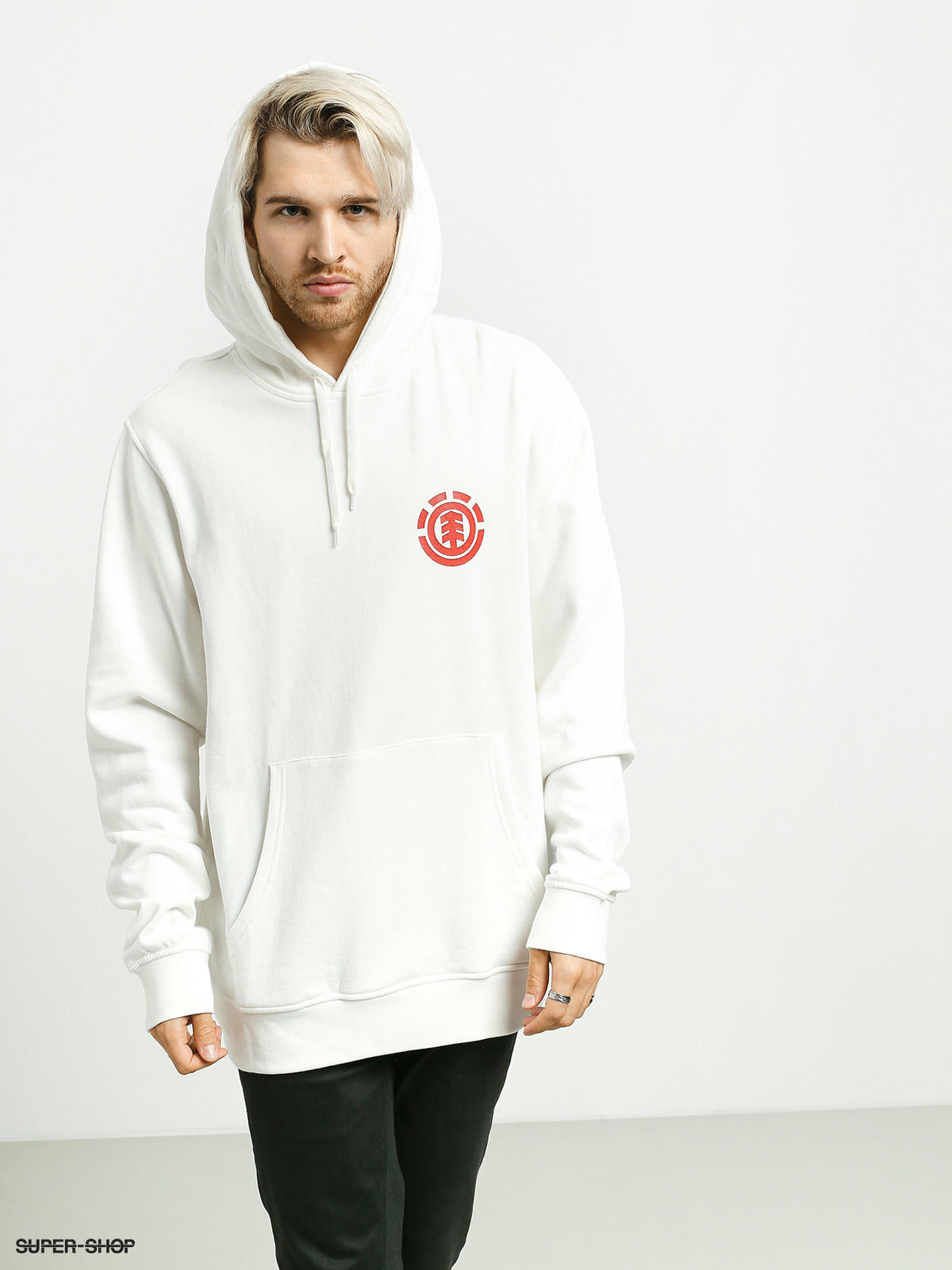 element white hoodie