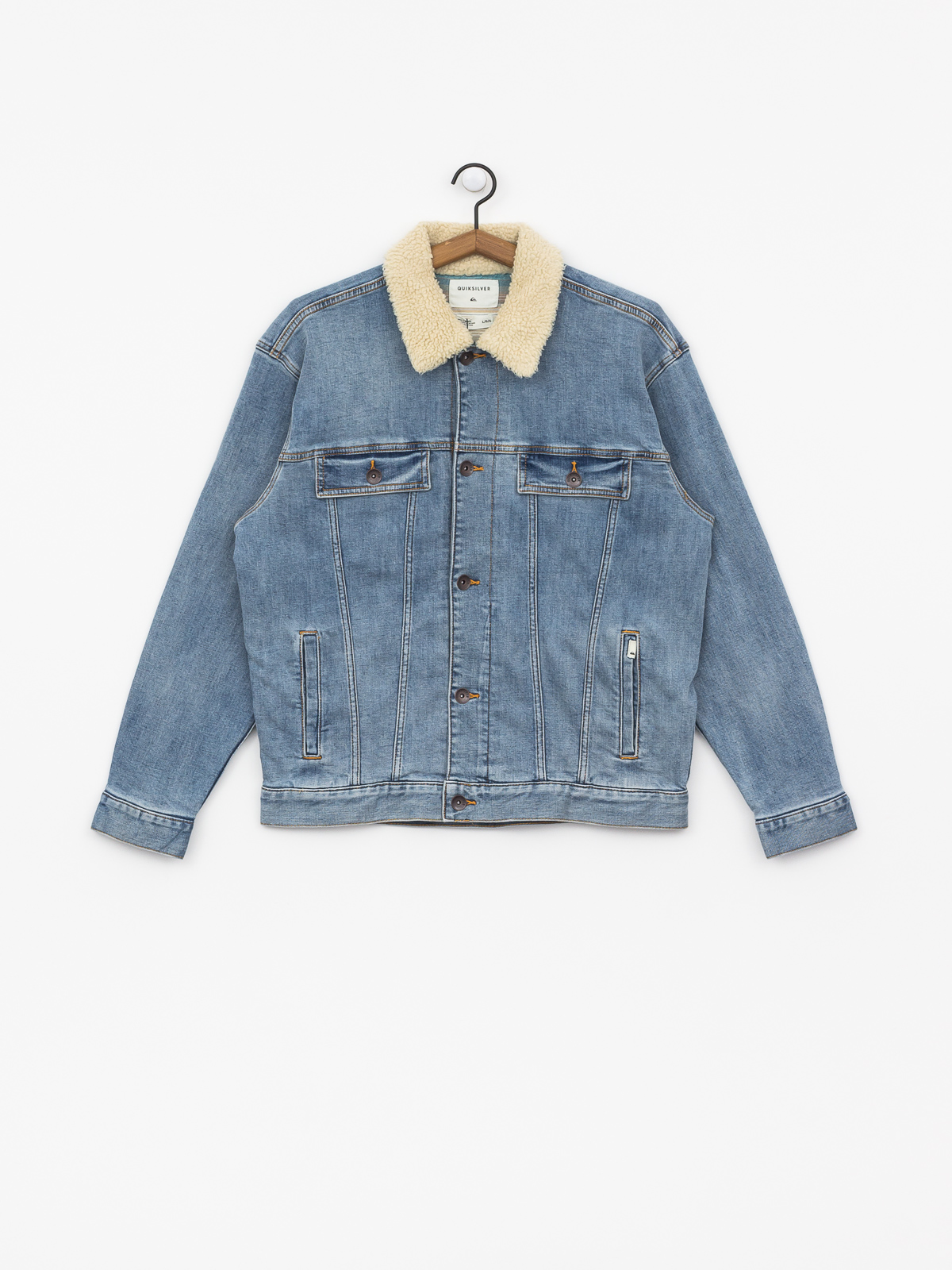 Quiksilver Denim Jacket Sherpa Jacket (blue used)