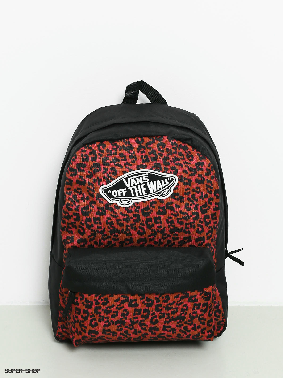 vans realm leopard print backpack