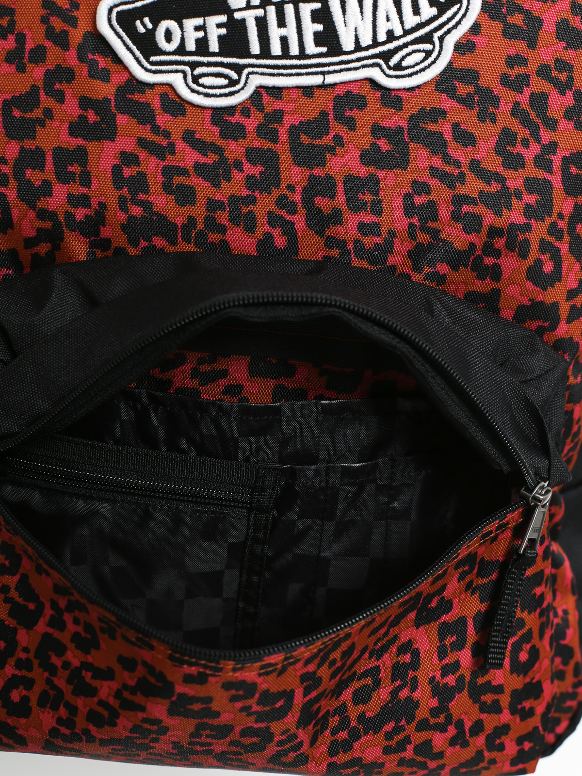Vans Realm Backpack Wmn red (wild leopard)