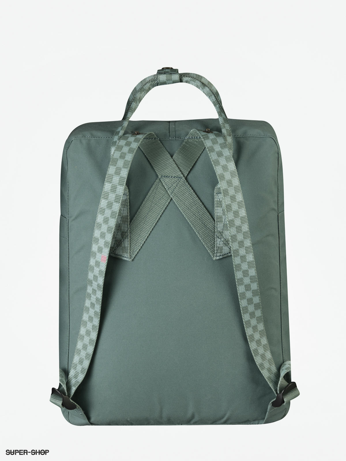 fjallraven kanken frost green chess pattern