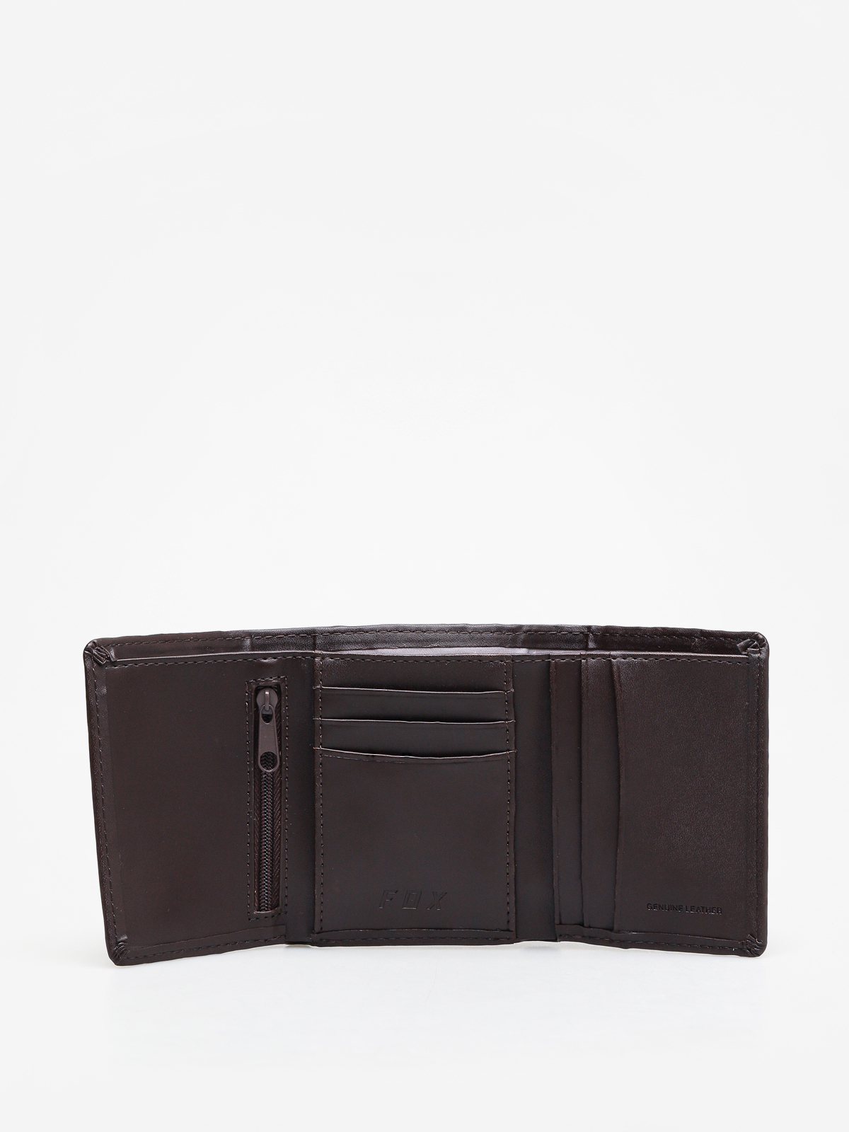 Fox Trifold Leather Wallet (brn)