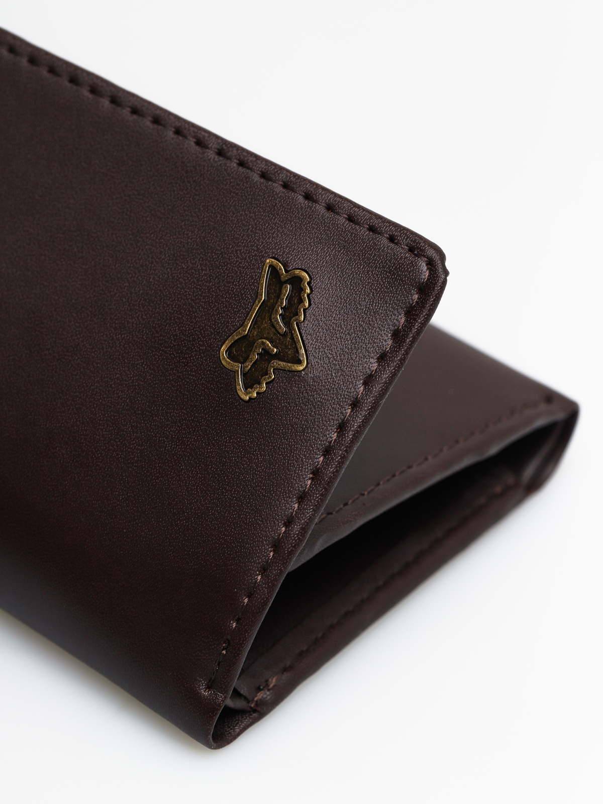 Fox Trifold Leather Wallet (brn)