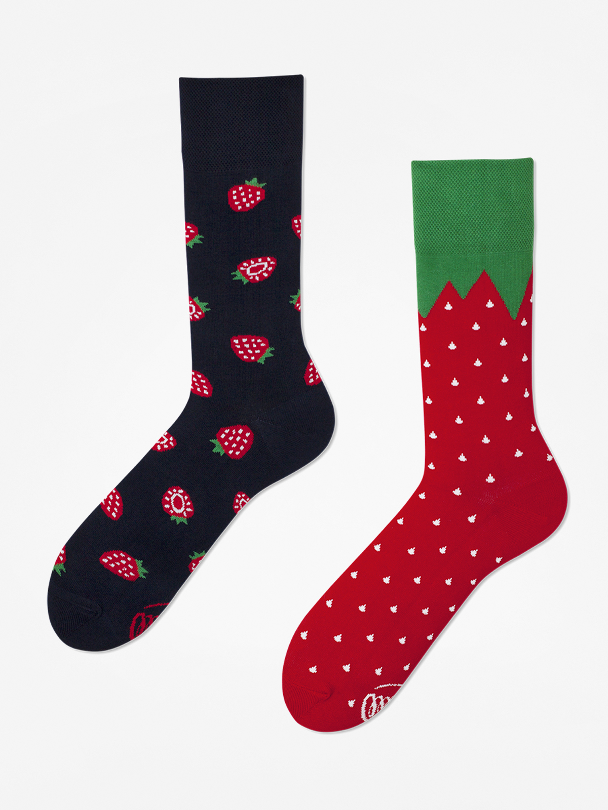 Many Mornings Strawberries Socks (navy/red)