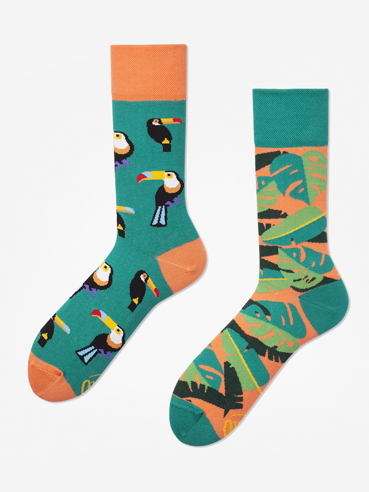 Many Mornings Tropical Heat Socken (green/coral)