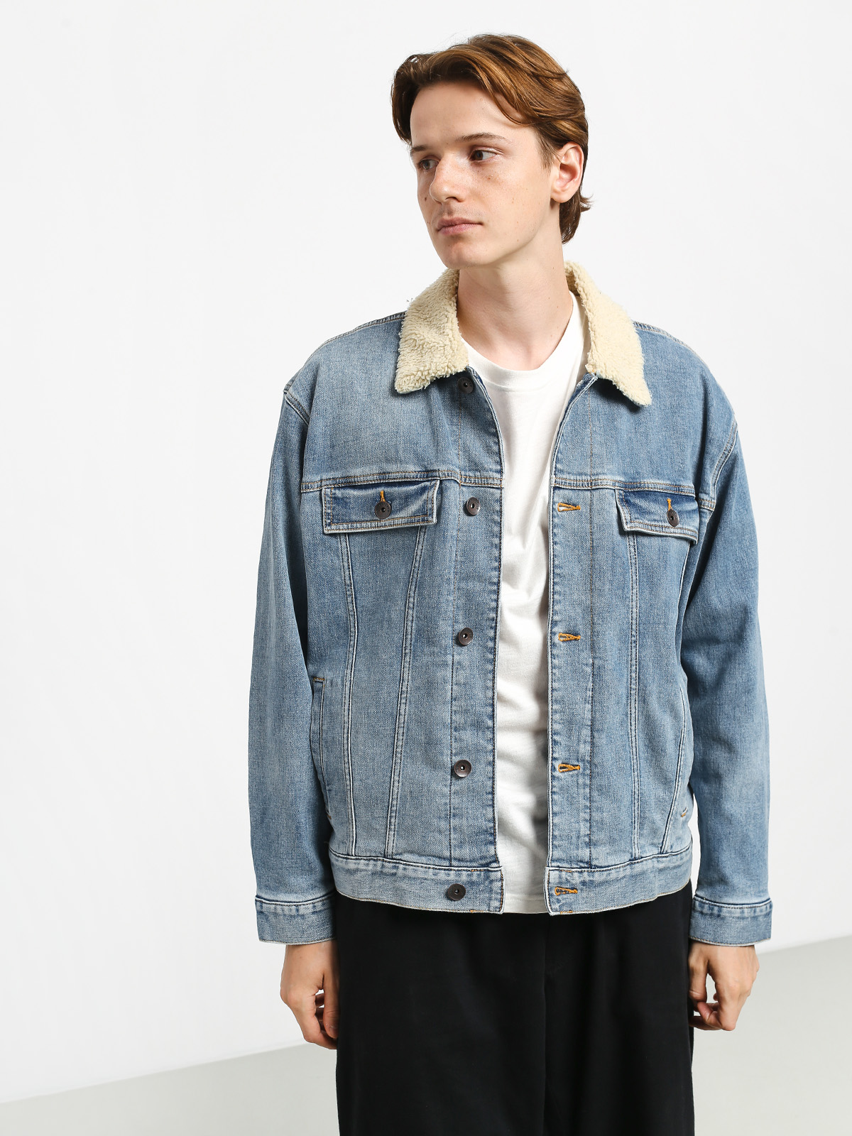 Quiksilver Denim Jacket Sherpa Jacket (blue used)