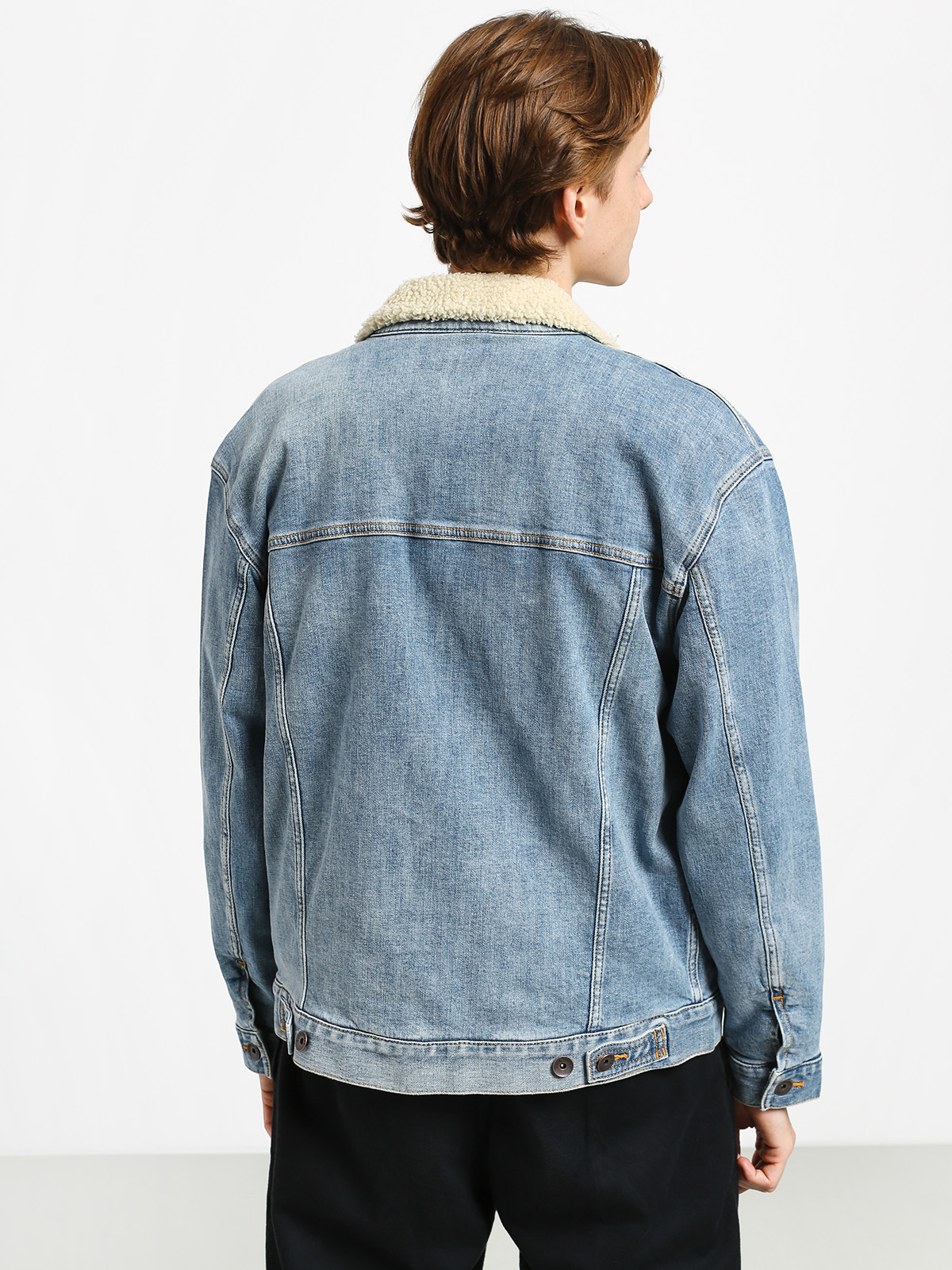 Quiksilver Denim Jacket Sherpa Jacket (blue used)