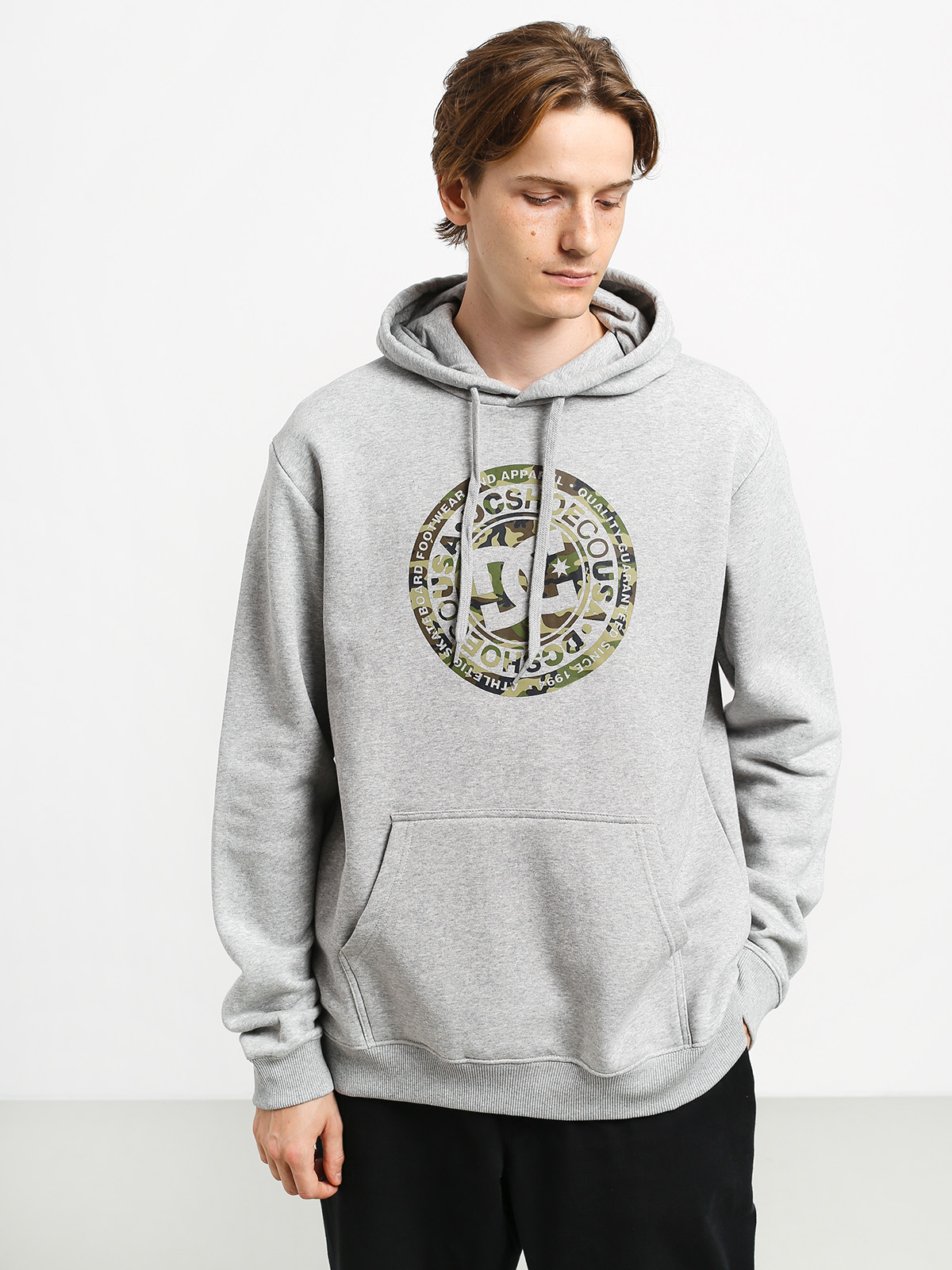 DC Circle Star HD Hoodie (grey heather/camo)
