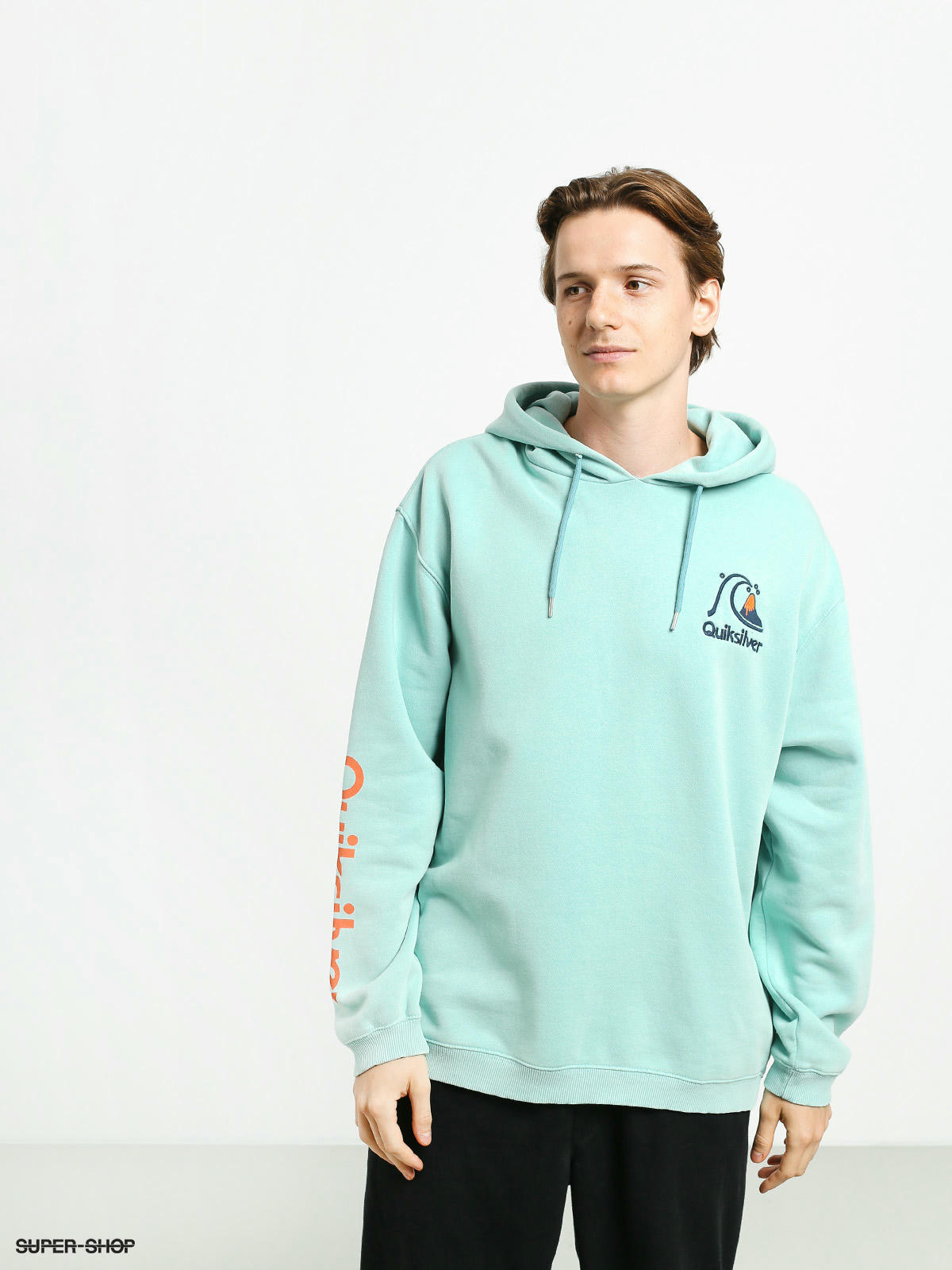 turquoise color hoodie