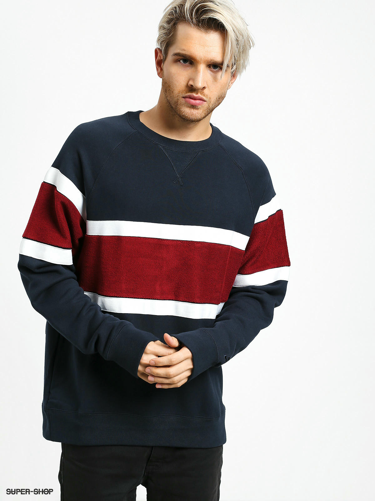 nike sb everett stripe crewneck sweatshirt