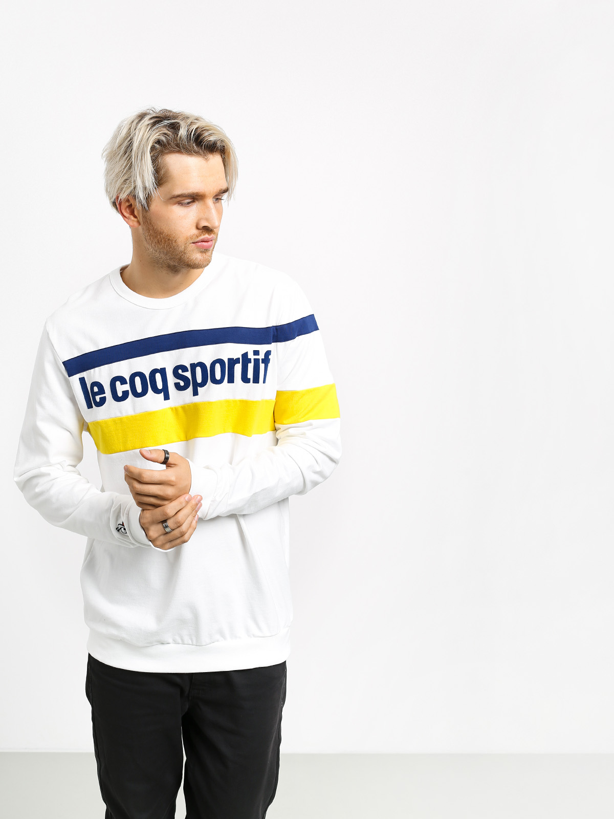 Le Coq Sportif Saison Crew N1 Sweatshirt white n o w blue depth