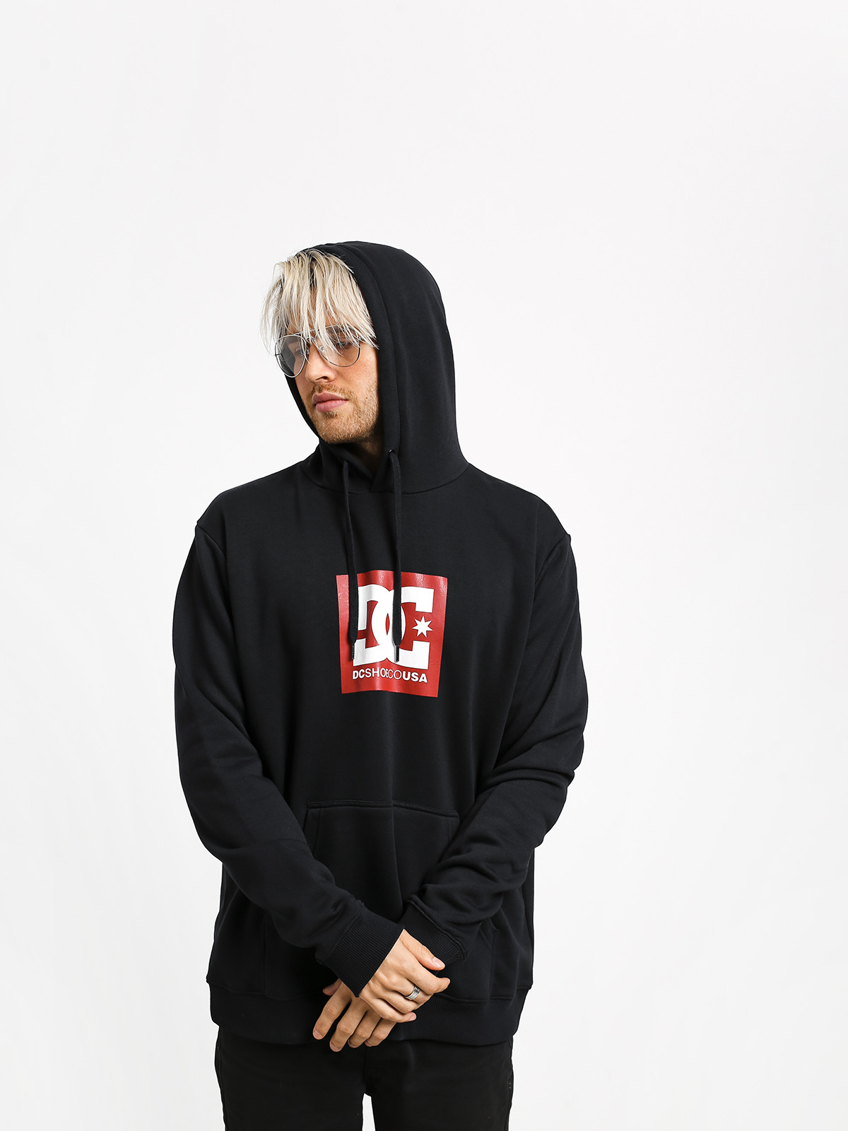 DC Square Star HD Hoodie (black/chili pepper)