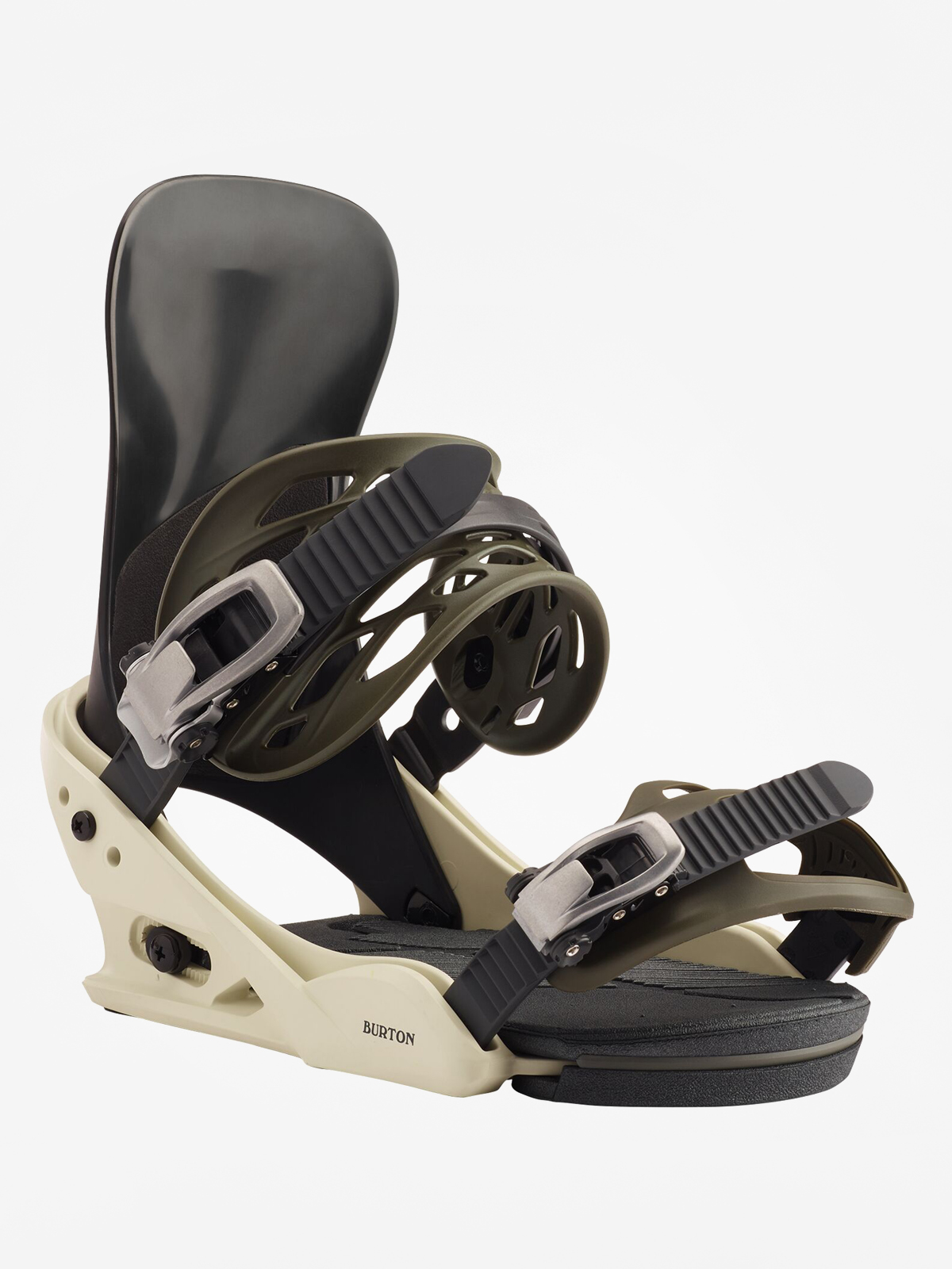 Mens Burton Mission Snowboard bindings (off white/black)