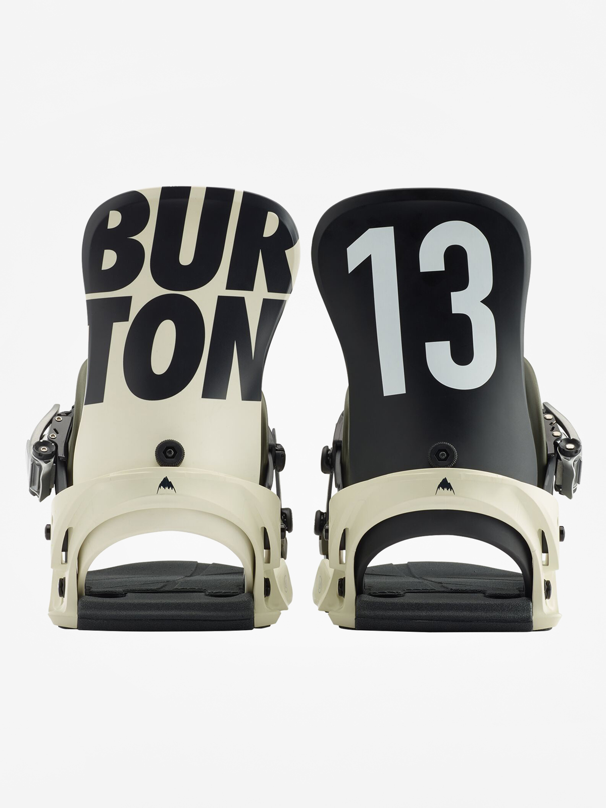 Mens Burton Mission Snowboard bindings (off white/black)