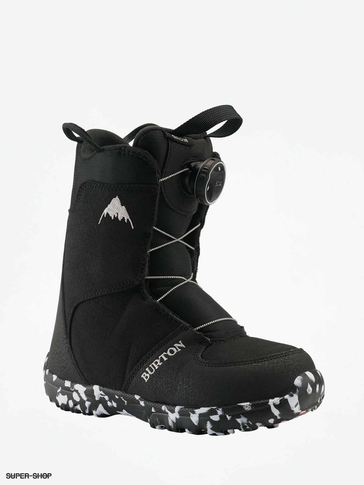 black snowboarding boots