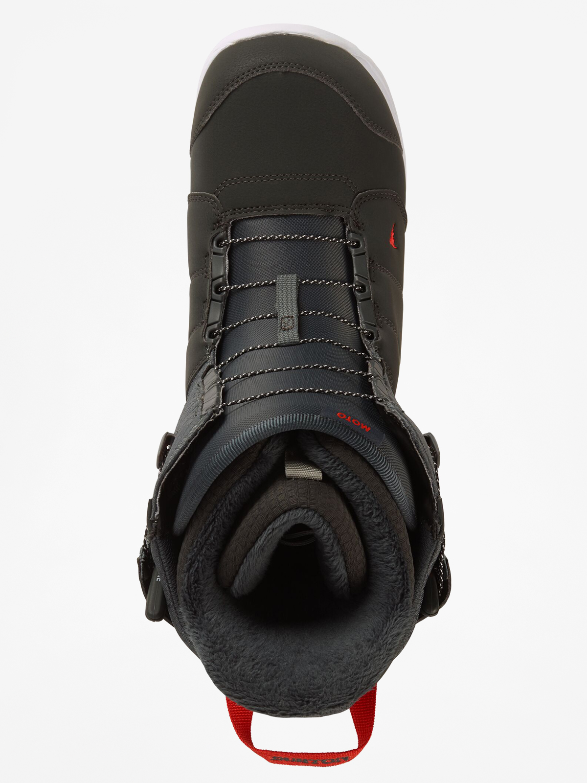 Mens Burton Moto Snowboard boots (gray/red)