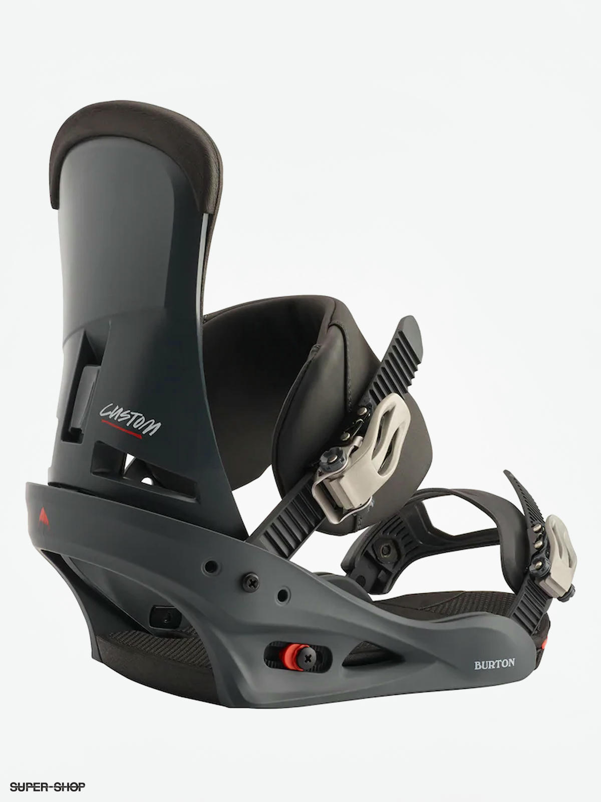 Burton Custom Snowboard bindings blue red