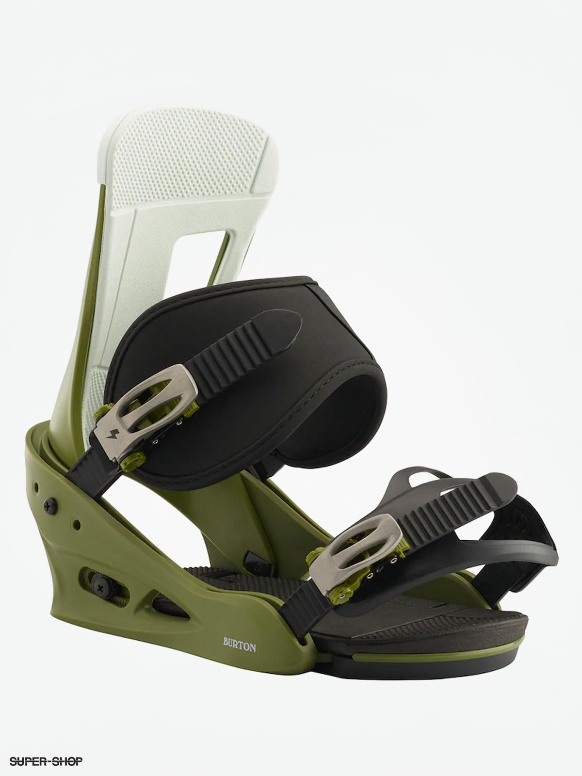 Burton Freestyle Snowboard bindings camp on green