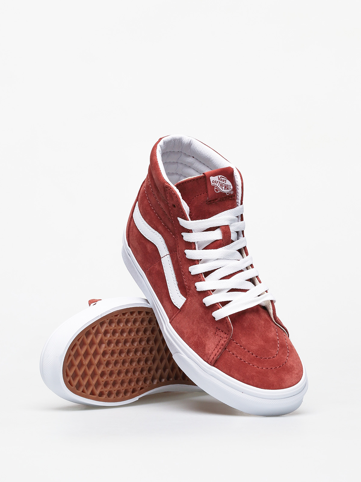 Vans Sk8 Hi Schuhe (pig suede/brnt brcktrwht)
