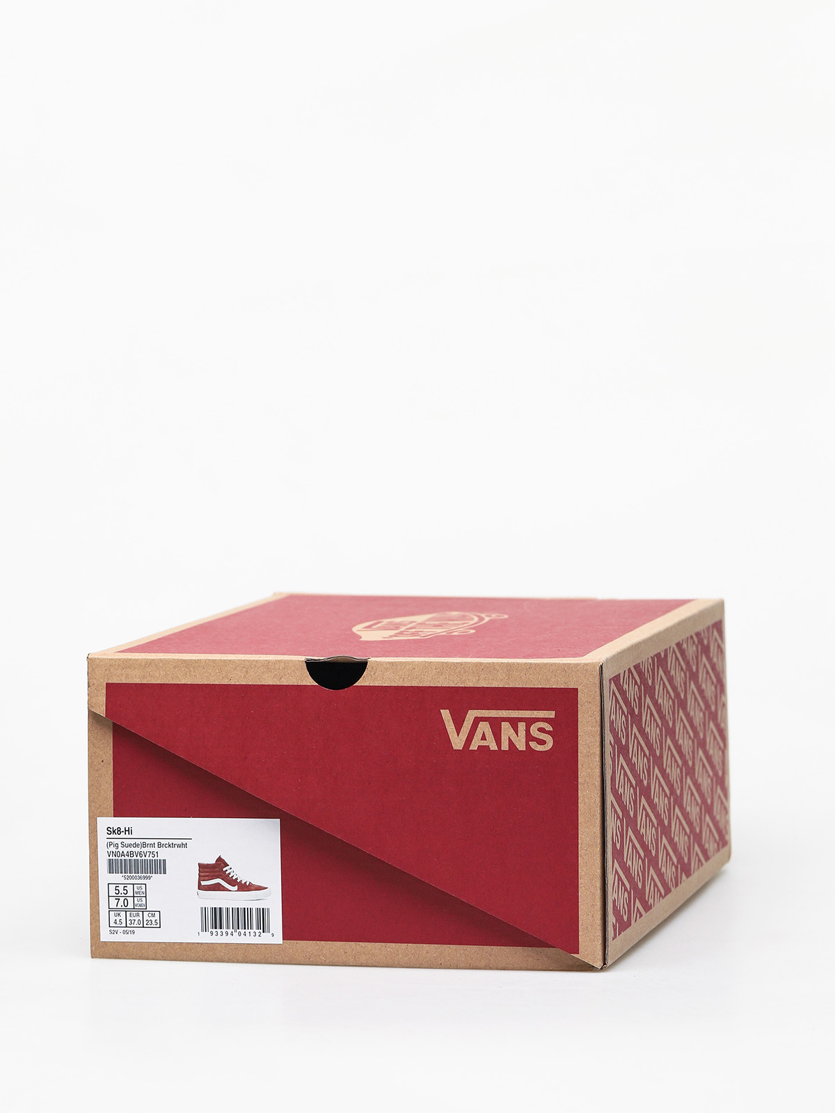 Vans Sk8 Hi Schuhe (pig suede/brnt brcktrwht)