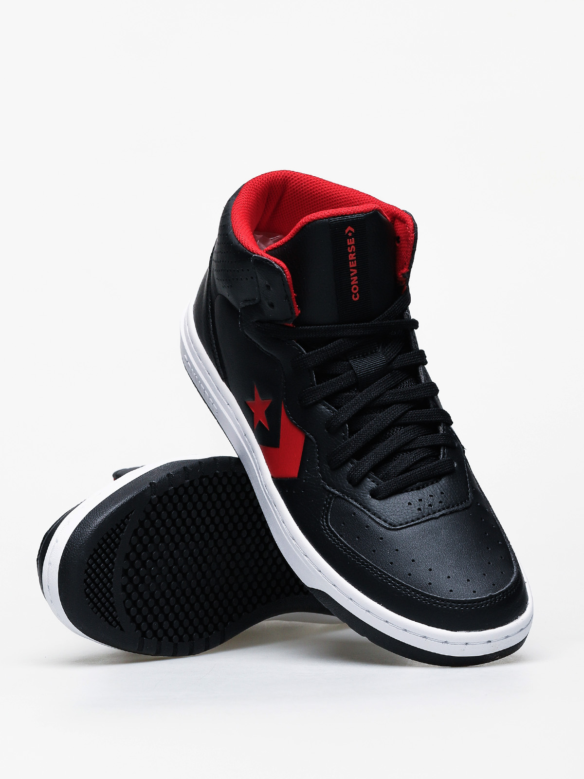 Converse Rival Mid Shoes (black/enamel red)