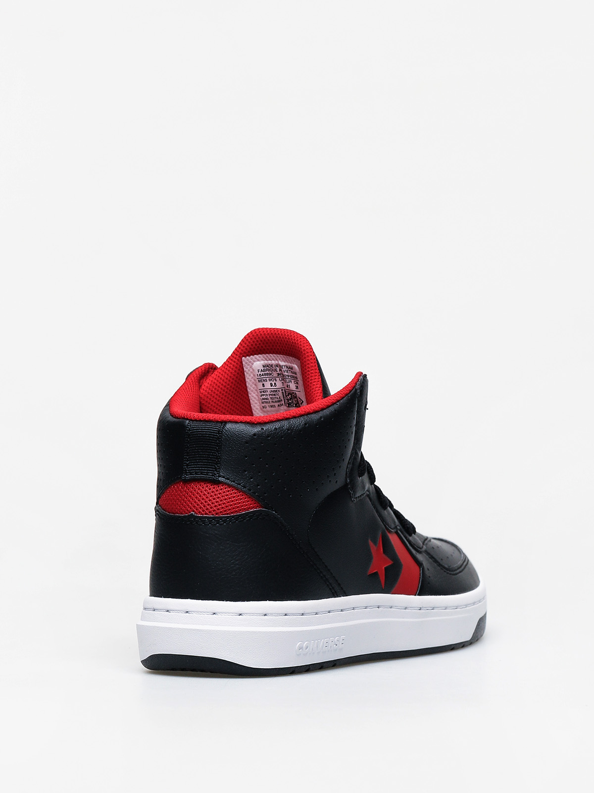 converse pro leather black and red