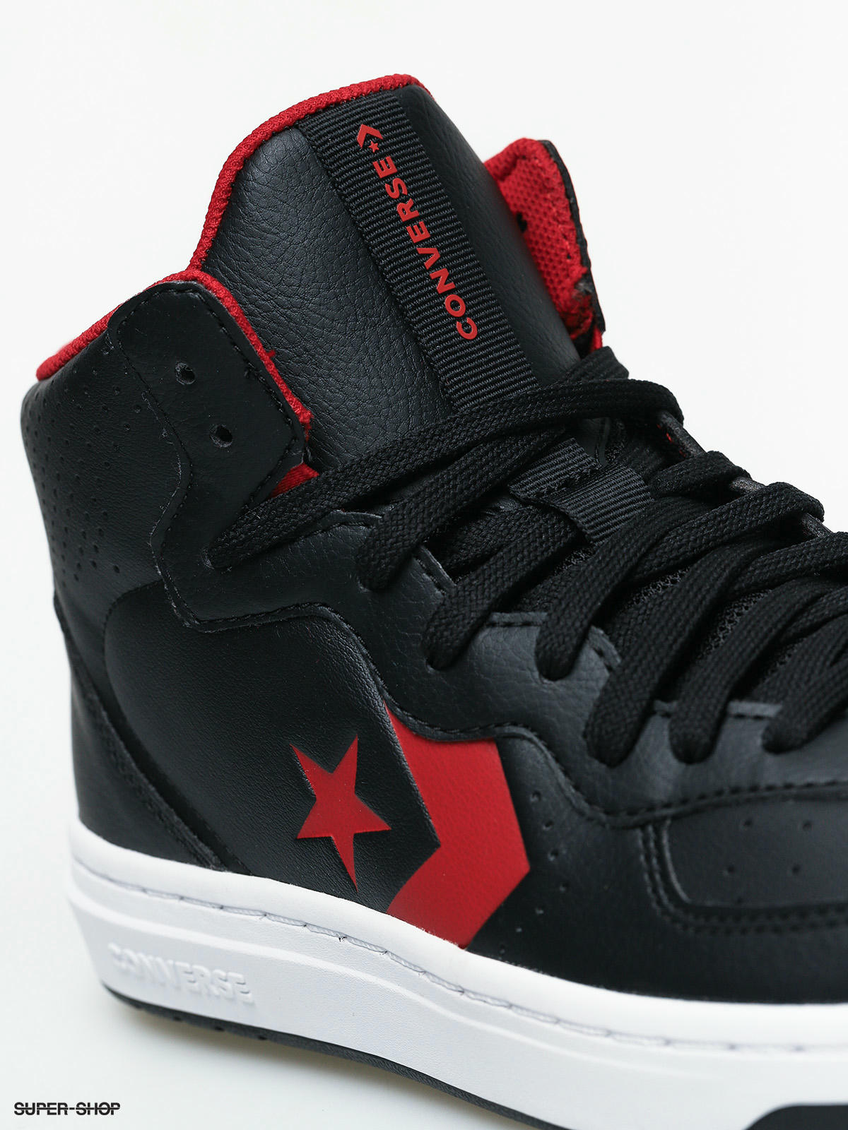 Con   verse Rival Mid Shoes (black/enamel red)