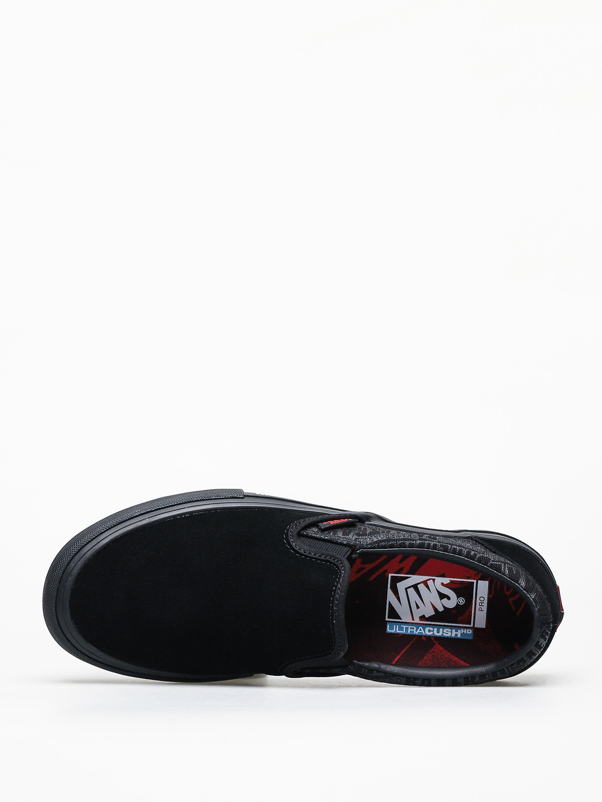 vans slip on full black