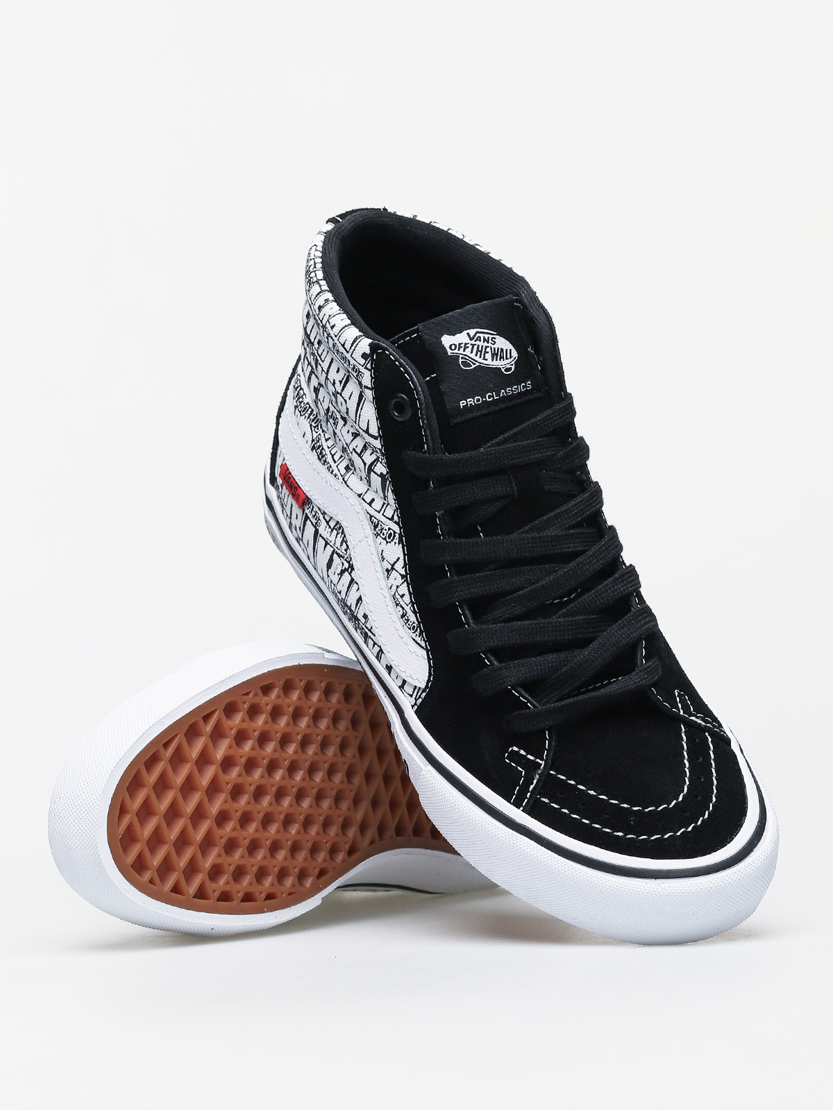 Vans X Baker Sk8 Hi Pro Shoes (black/white)