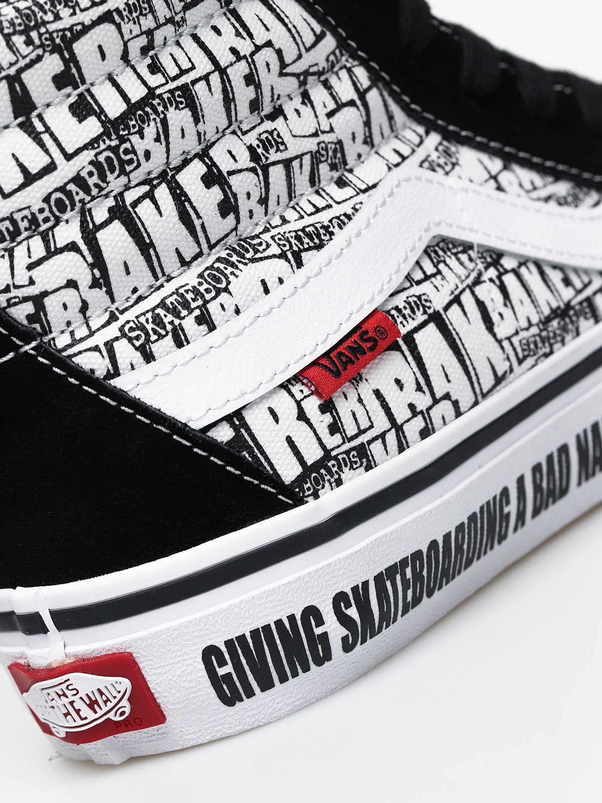Vans X Baker Sk8 Hi Pro Shoes (black/white)