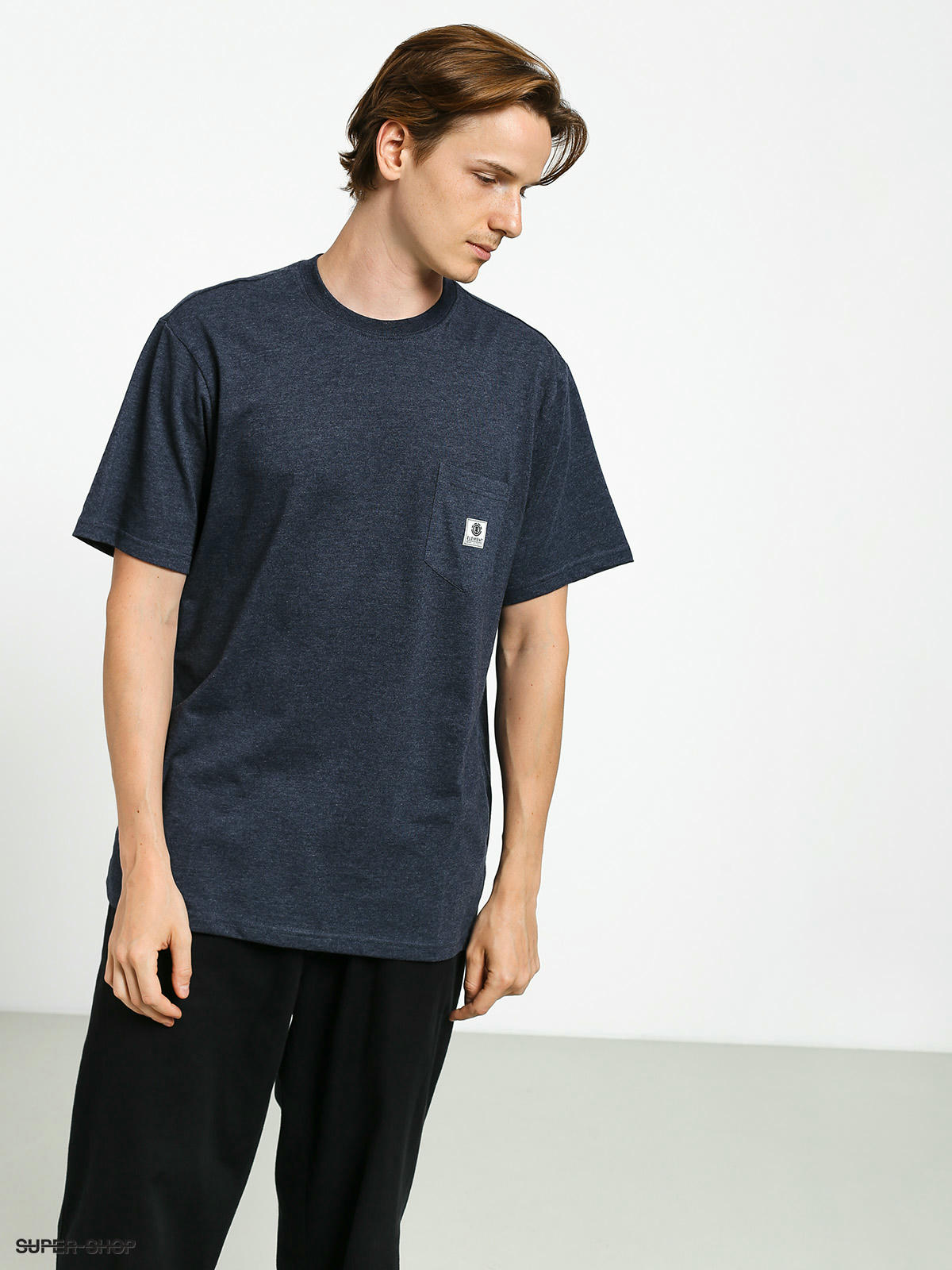 Element Basic Pocket Label T Shirt Indigo Heather